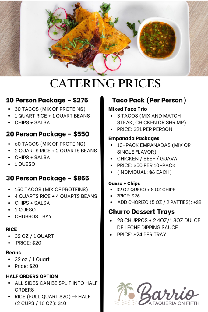 food menu
